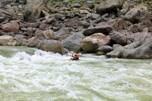 river rafting in Pokhara on the Upper Seti River rapids