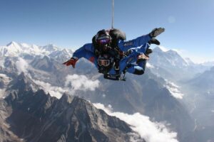 Pokhara skydiving adventure with mountain views