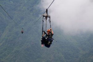 Kusma zipline along the Kali Gandaki river gorge near Pokhara