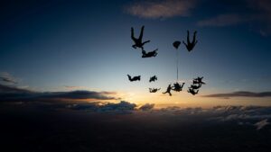 Skydiving in Nepal with Himalayan mountain views