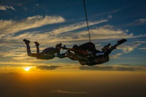 Skydiver enjoying a freefall experience in Nepal